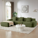 L Shaped Modular Sectional Sofa And Movable Ottoman by HouseOfZazla