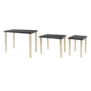 Side Tables (Set of 3) - Black / Gold by HouseOfZazla