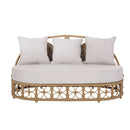 Outdoor Wicker Daybed with Pillows, Light Brown and Beige by HouseOfZazla