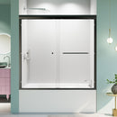 Semi-Frameless Double Sliding Shower Door, Bypass Shower Door, 1 / 4" (6Mm) Thick SGCC Tempered Glass Door by HouseOfZazla