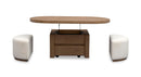 Hayden - Lift Top Storage Cocktail Table With Casters And Two Upholstered Stools - Golden Oat