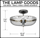 Industrial Farmhouse Screen Flush Mount Ceiling Light by The Lamp Goods