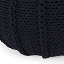 Bordeaux - Knitted Round Pouf Ottoman And Floor Cushion by Unique Piece Furniture