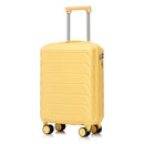 20 Inch ABS Hard Shell Travel Checked Luggage - Yellow by HouseOfZazla