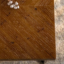 31.3"Modern Retro Splicing Square Coffee Table, Fir Wood Table Top with Cross Legs Metal Base (Set of 2 pcs)