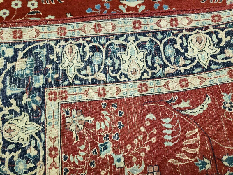 4' X 6' Vintage Handmade Pakistani Rug Highly Detailed Red