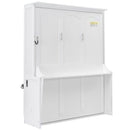 Murphy Bed With Desk, LED Lights & USB Charging Station by HouseOfZazla