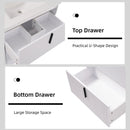 Bathroom Vanity With Ceramic Sink, Fluted Design by HouseOfZazla