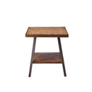 Ikram - End Table (Set of 2) - Weathered Oak & Sandy Black