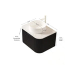 DINA 24" Bathroom Vanity & Sink with Floating Curved Edges Striped Storage Cabinet by HouseOfZazla