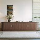 70" TV Stand With Ample Storage, Refined Curved Corners - Dark Brown by HouseOfZazla