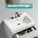 Glossy White Ceramic Integrated Sink by HouseOfZazla