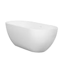 Small Size Stone Resin Solid Surface Oval Shape Freestanding Bathtub For The Bathroom - Matte White by HouseOfZazla