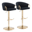 Claire - Contemporary / Glam Adjustable Bar Stool (Set of 2) by HouseOfZazla