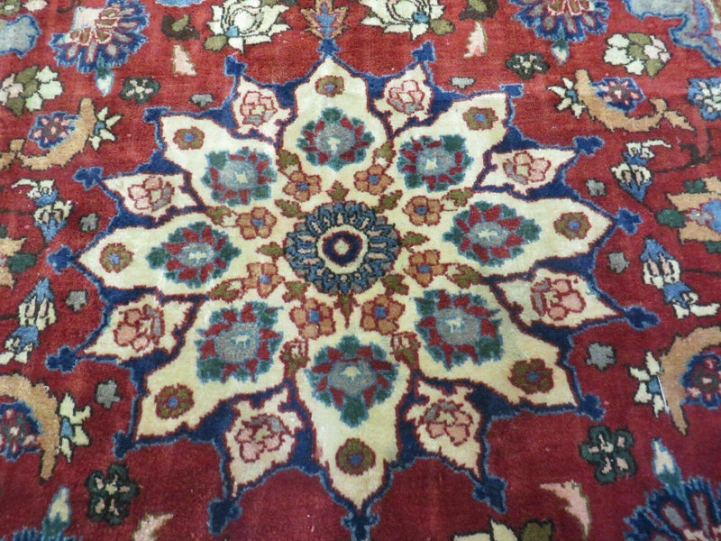 4' X 6' Antique Handmade India Floral Oriental Wool Rug Vegetable Dyes