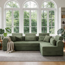 Modern L-Shape Modular Sectional Sofa, Compressed Design by HouseOfZazla