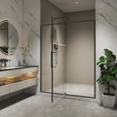 50-54"W x 74"H Pivot Shower Door with Matte Tempered Glass Finish by HouseOfZazla