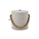 Gene Fiber Concrete Accent Table - Gray by HouseOfZazla