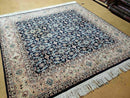 6' X 6' Gorgeous Handmade India Floral Oriental Wool Rug Square Blue Carpet Wow