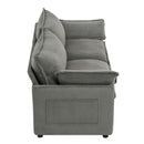 Modern Loveseat Sofa, Upholstered Couch With Side Storage Pockets