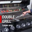 Black Gas Grill with Four Burners