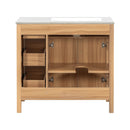 Bathroom Vanity, 2 Soft Close Doors, 3 Soft Close Drawers, Adjustable Shelf - Wood by HouseOfZazla