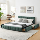 Modern Platform Bed Frame With Thick Fabric by Unique Piece Furniture