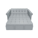 Compact Loveseat With Trundle Sleeper And Storage Pocket - Gray by Unique Piece Furniture