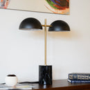 Nova - Hydro Table Lamp With On / Off Switch Double Lamp - Black / Gold / Marble by HouseOfZazla