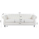 Rolled Arm Chesterfield 3 Seater Sofa by HouseOfZazla