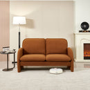 Loveseat Sofa Small Couch For Living Room, Sherpa Fabric Upholstered Loveseat Sofa Couch, Small Loveseat Sofa For Apartment, Bedroom by HouseOfZazla