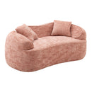 Curved 2 Person Compress Sofa With Armrests, Includes Pillows by HouseOfZazla