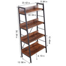 4 LAYER DISPLAY BOOKSHELF H LADDER SHELF STORAGE SHELVES RACK SHELF UNIT METAL FRAME, TIGGER, 1 pc per carton