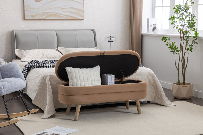 Walker Edison| Velvet Storage Bench