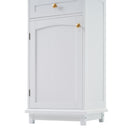 Tall Bathroom Storage Cabinet With Glass Doors, Free-Standing, Two Drawers, And Adjustable Shelves, Board, Painted Perfect For Displaying Your Favorite Items by HouseOfZazla