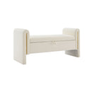 Modern Teddy Upholstered Large Bed End Bench With Arms And Storage by HouseOfZazla