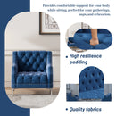 78" Modern Sofa Dutch Plush Upholstered Sofa with Metal Legs, Button Tufted Back Blue