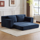 Comfortable Deep Seat Loveseat Sofa Bed, Reversible Cushion With Pillows by HouseOfZazla