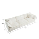 Mid-Century Modern Couch 3-Seater Sofa with Chenille Fabric