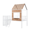 Loft Bed With Roof, Window, Guardrail, Ladder by Unique Piece Furniture