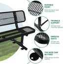 Outdoor Steel Bench With Backrest by HouseOfZazla