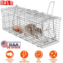 Foldable Rat Trap Cage Humane Live Rodent Trap Cage Galvanized Iron Mice Mouse Control Bait Catch with Detachable L Shaped Rod