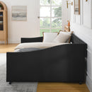 Upholstered Tufted Daybed With 2 Drawers, Waved Arms by HouseOfZazla