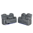 Raize - Power Living Room Set With Storage Console And Cup Holders by HouseOfZazla