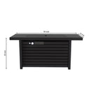 Outdoor Fire Pit Table & Lid - Black by HouseOfZazla