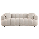 Whitney Contemporary Channel Tufted Boucle Upholstered Sofa