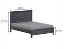 Albany Solid Wood Grey Bed, Modern Rustic Wooden Twin Size Bed Frame Box Spring Needed