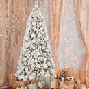 9FT Flocked Christmas Tree with 750 Warm LED Lights