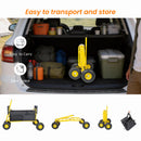 Fishing Cart Beach Cart Collapsible Wagon with 9.85'' All-Terrain Wheels by HouseOfZazla