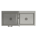 Hennessy - Laundry Utility Sink And Cabinet With Dual Sink And Pull Out Faucet - White